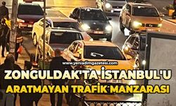 Zonguldak'ta İstanbul'u aratmayan trafik manzarası