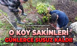 O köy sakinleri günlerce susuz kaldı!
