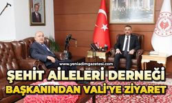 ŞEHİT AİLELERİ DERNEĞİ BAŞKANINDAN VALİ'YE ZİYARET