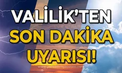 Valilikten kuvvetli yağış uyarısı