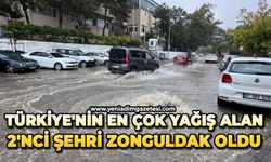 Türkiye'nin en çok yağış alan 2'nci şehri Zonguldak oldu