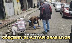 Gökçebey'de altyapı onarılıyor