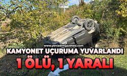 Kamyonet uçuruma yuvarlandı: 1 ölü, 1 yaralı