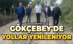 Gökçebey'de yollar yenileniyor