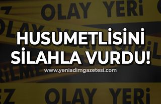Husumetlisini evinin balkonundan silahla vurdu!
