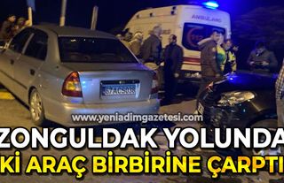 Zonguldak yolunda iki araç birbirine çarptı!