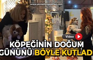 Köpeğinin 6. yaş gününü böyle kutladı!