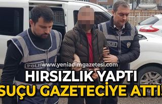 Hırsızlık yaptı suçu gazeteciye attı!