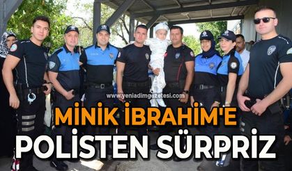Sünnet düğününde minik İbrahim’e polisten sürpriz
