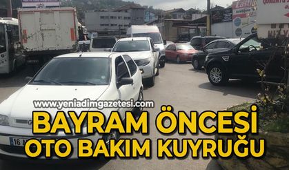 Bayram öncesi oto bakım kuyruğu