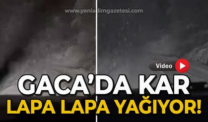 Gaca'da lapa lapa kar yağıyor