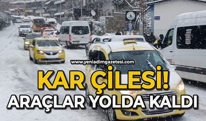 Kar çilesi: Araçlar yolda kaldı