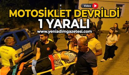 Kontrolden çıkan motosiklet devrildi: 1 yaralı