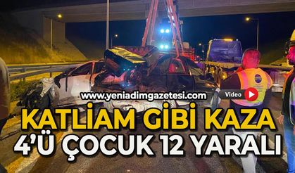 Katliam gibi kaza: 4'ü çocuk 12 yaralı