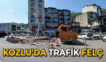 Kozlu'da trafik felç