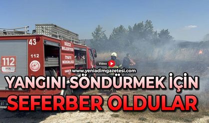 Yangını söndürmek için seferber oldular