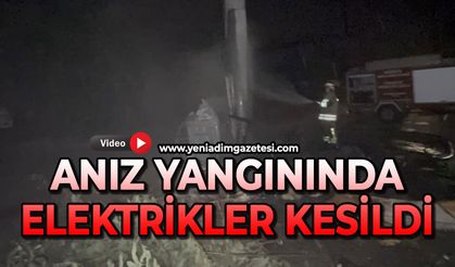 Anız yangını 20 bin nüfuslu mahallenin elektriğini kesti