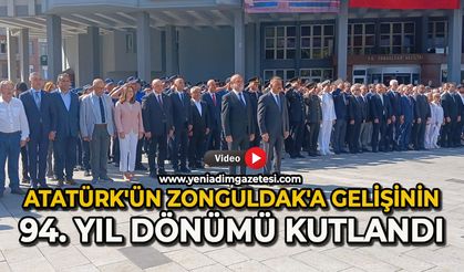 Atatürk'ün Zonguldak'a gelişinin 94. yıl dönümü kutlandı