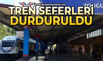 Zonguldak'ta tren seferleri durdu!
