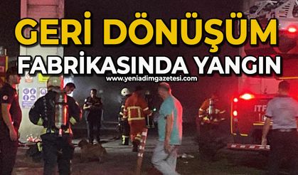 Geri dönüşüm fabrikasında yangın