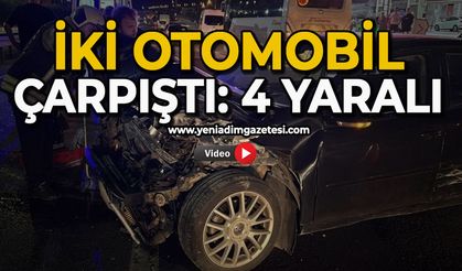 İki otomobil çarpıştı: 4 yaralı