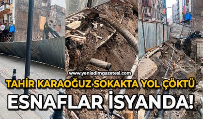 Tahir Karaoğuz Sokakta yol çöktü: Esnaflar isyanda!