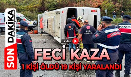 Feci kaza: 1 kişi öldü 19 kişi yaralandı