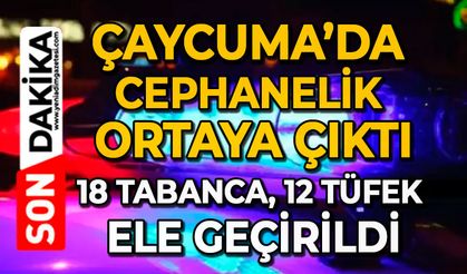 Çaycuma’da cephanelik ortaya çıktı: 18 tabanca, 12 tüfek ele geçirildi