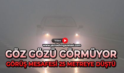 Göz gözü görmüyor: Görüş mesafesi 25 metreye düştü