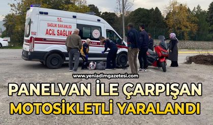 Panelvan ile çarpışan motosikletli yaralandı