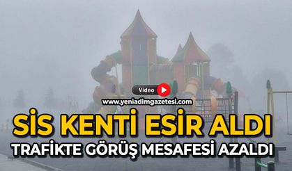 Sis kenti esir aldı: Trafikte görüş mesafesi azaldı