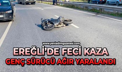 Ereğli’de feci kaza: Genç sürücü ağır yaralandı
