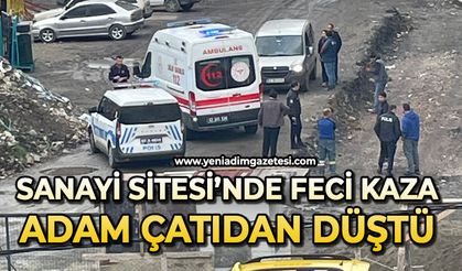 Sanayi sitesinde feci kaza: Çatıdan düşen adam hastanelik oldu