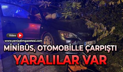 Minibüs ile otomobil çarpıştı: 3 yaralı