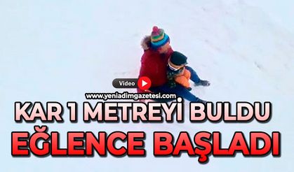 Kar 1 metreyi buldu: Eğlence başladı