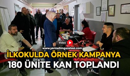 İlkokulda örnek kampanya: 180 ünite kan toplandı