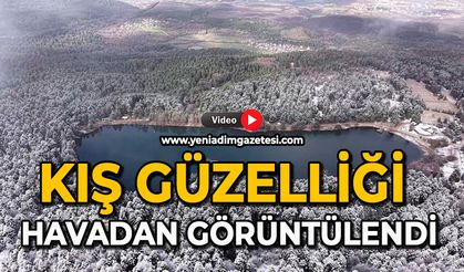 Kış güzelliği havadan görüntülendi