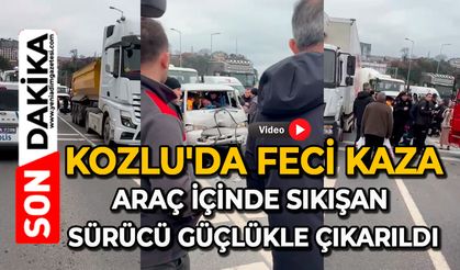 Kozlu'da feci kaza: Araç içinde sıkışan sürücü güçlükle çıkartıldı