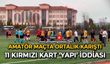 Amatör maçta ortalık karıştı: 11 kırmızı kart, ‘yapı’ iddiası