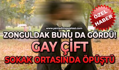 Zonguldak bunu da gördü: Gay çift sokak ortasında öpüştü