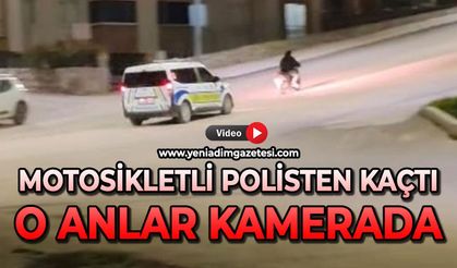 'Dur' ihtarına uymayan motosikletli böyle kaçtı
