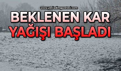 Beklenen kar yağışı başladı