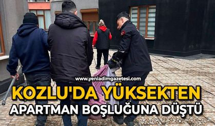 Kozlu'da yüksekten apartman boşluğuna düştü