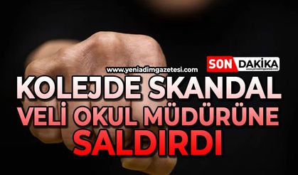 Kolejde skandal olay: Veli okul müdürüne saldırdı