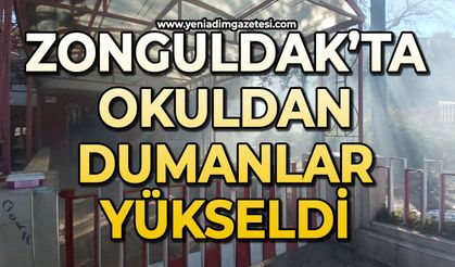 Zonguldak’ta okuldan dumanlar yükseldi