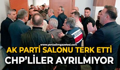 AK Parti salonu terk etti: CHP’liler ayrılmıyor