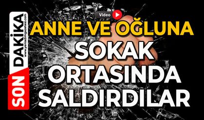 Anne ve oğluna sokak ortasında saldırdılar