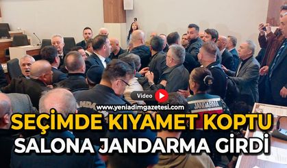 Seçimde kıyamet koptu: Salona jandarma girdi