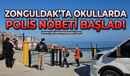 Zonguldak'ta okullarda polis nöbeti başladı