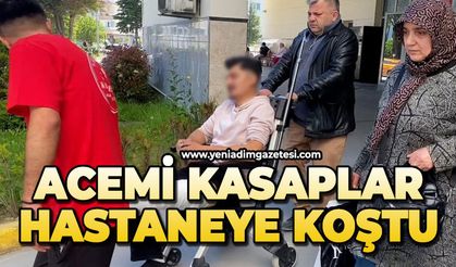 Acemi kasaplar hastaneye koştu